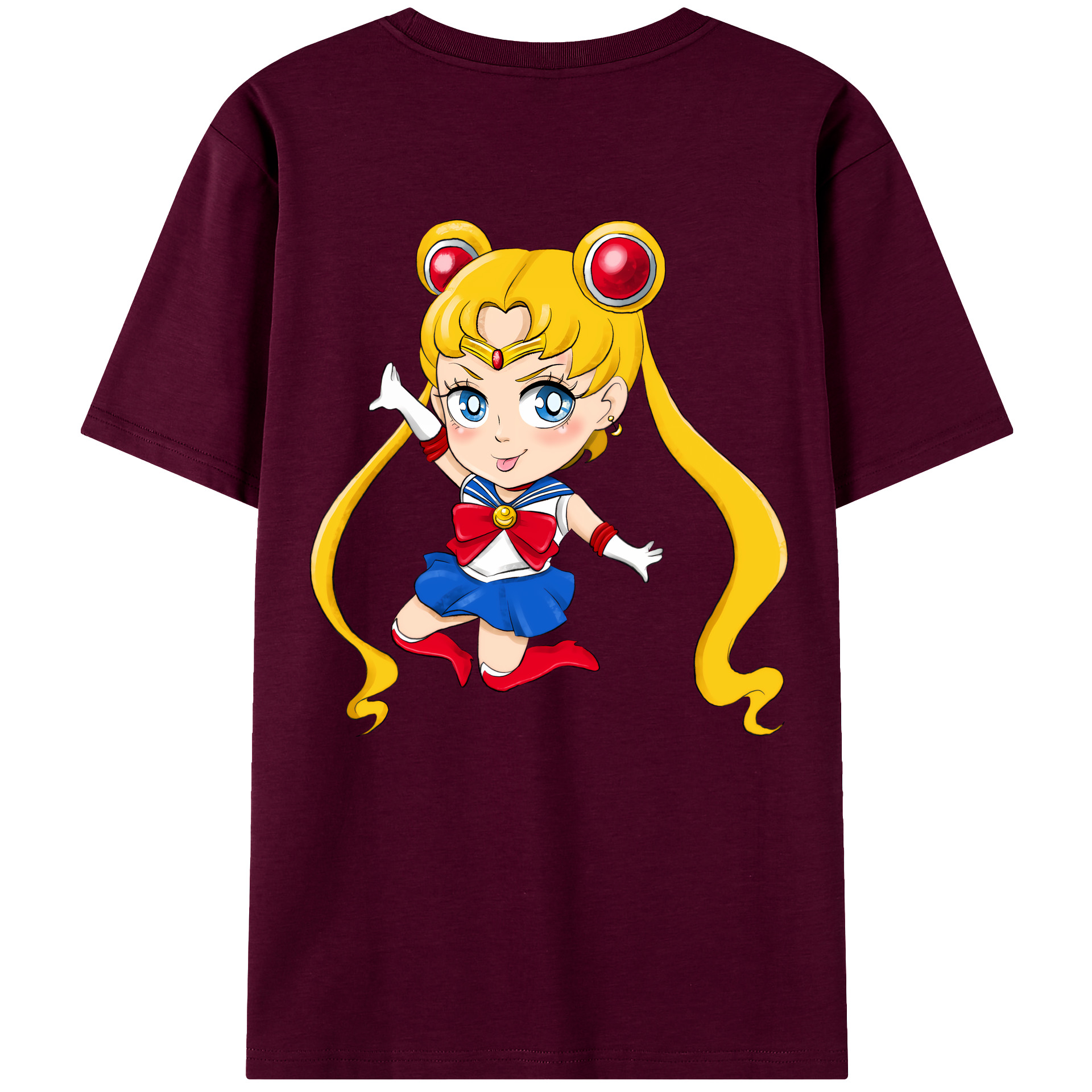 （画像用） 美少女戦士セーラームーン 月野 うさぎ つきの うさぎ Sailor Moon Tsukino Usagi レディース半袖Tシャツ(バックプリント)